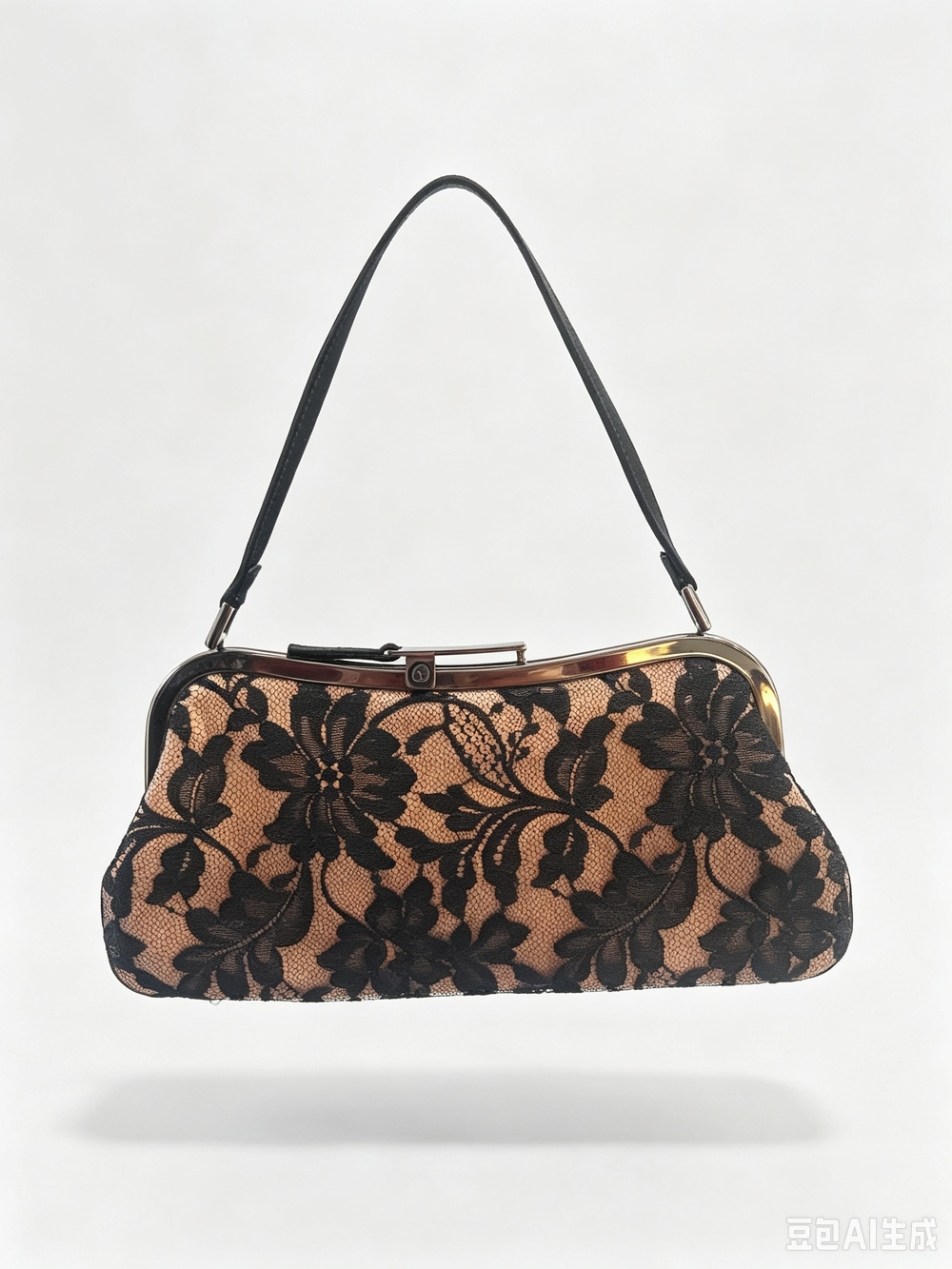 Giorgio Armani  Black Lace Overlay Bag